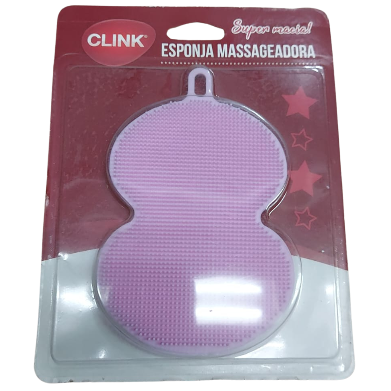 CLINK ESPONJA MASSAGEADORA DE SILICONE CK2006 - Violão Rosa Imagem 1