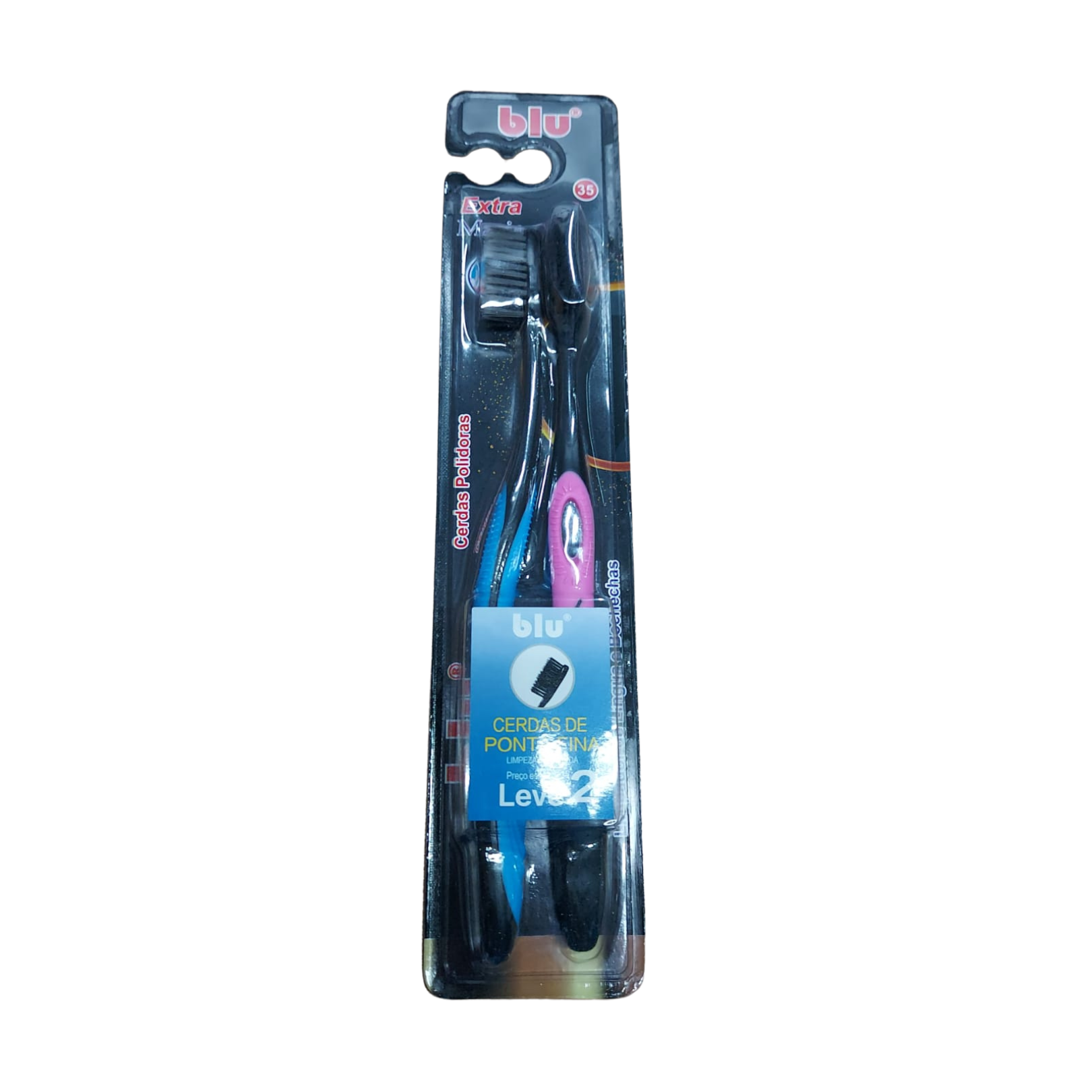 ESCOVA DENTAL KIT C/2, BLU BL-6683-2P - Azul e Rossa Imagem 1