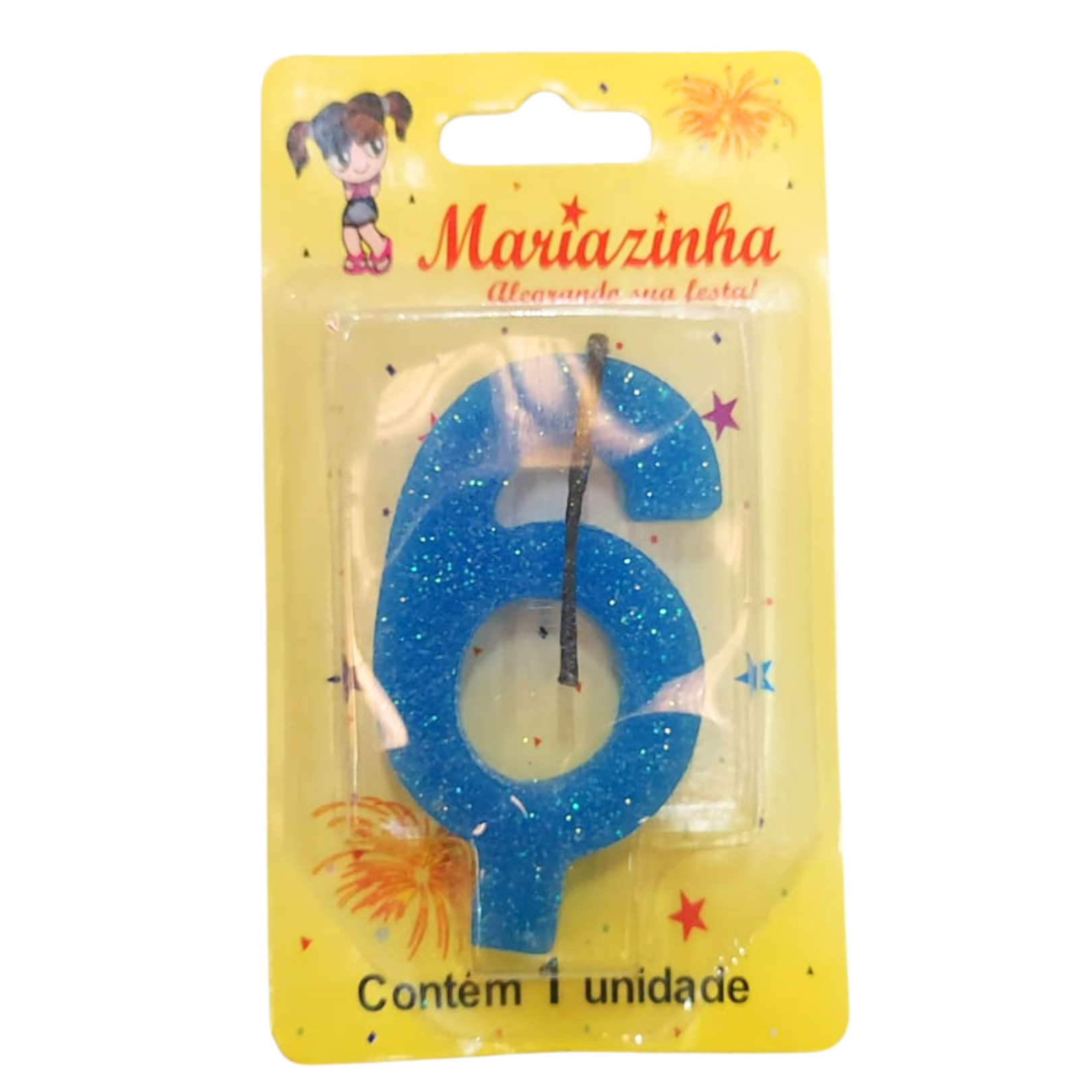 MARIAZINHA VELA SUPER BRILHO N6 AZUL Imagem 1