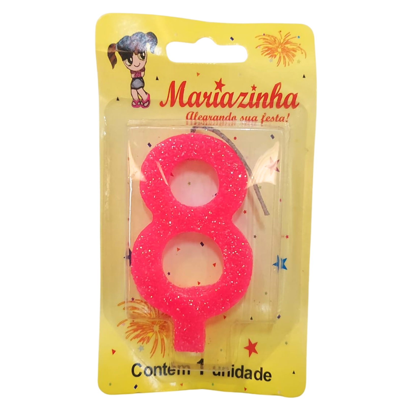 MARIAZINHA VELA SUPER BRILHO N8 ROSA Imagem 1