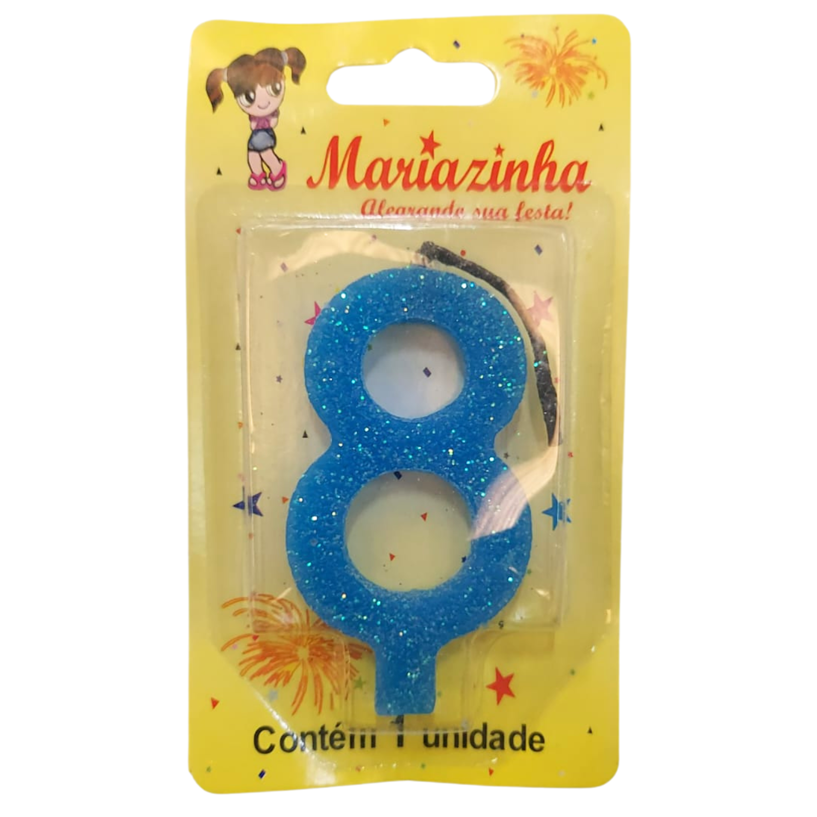 MARIAZINHA VELA SUPER BRILHO N8 AZUL Imagem 1