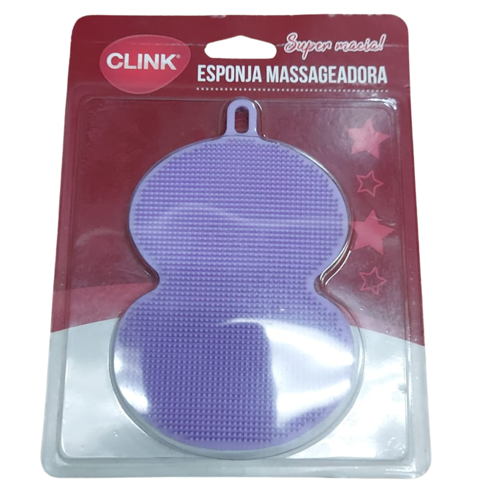 CLINK ESPONJA MASSAGEADORA DE SILICONE CK2006 - Violão Roxo Imagem 1