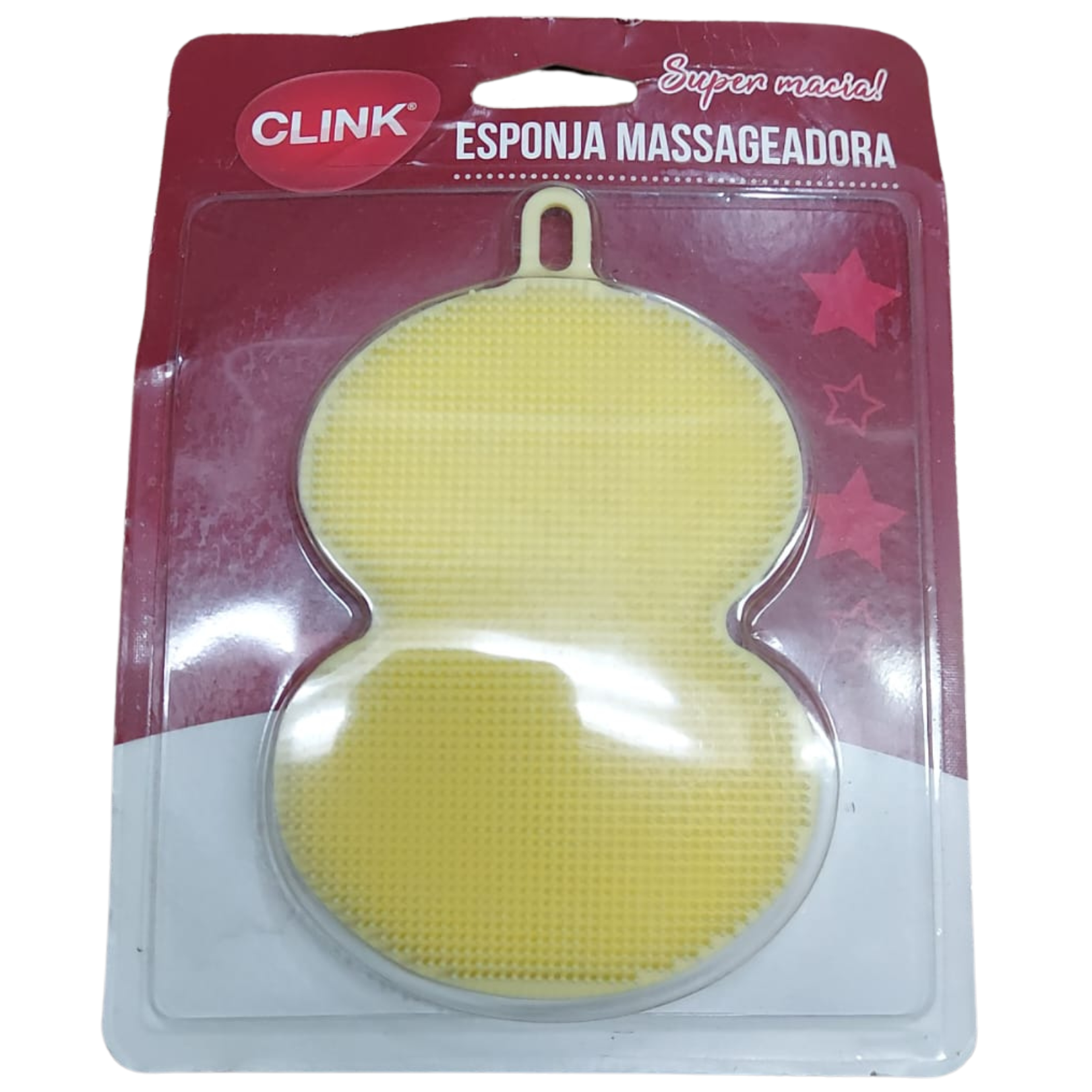 CLINK ESPONJA MASSAGEADORA DE SILICONE CK2006 - Violão Amarelo Imagem 1