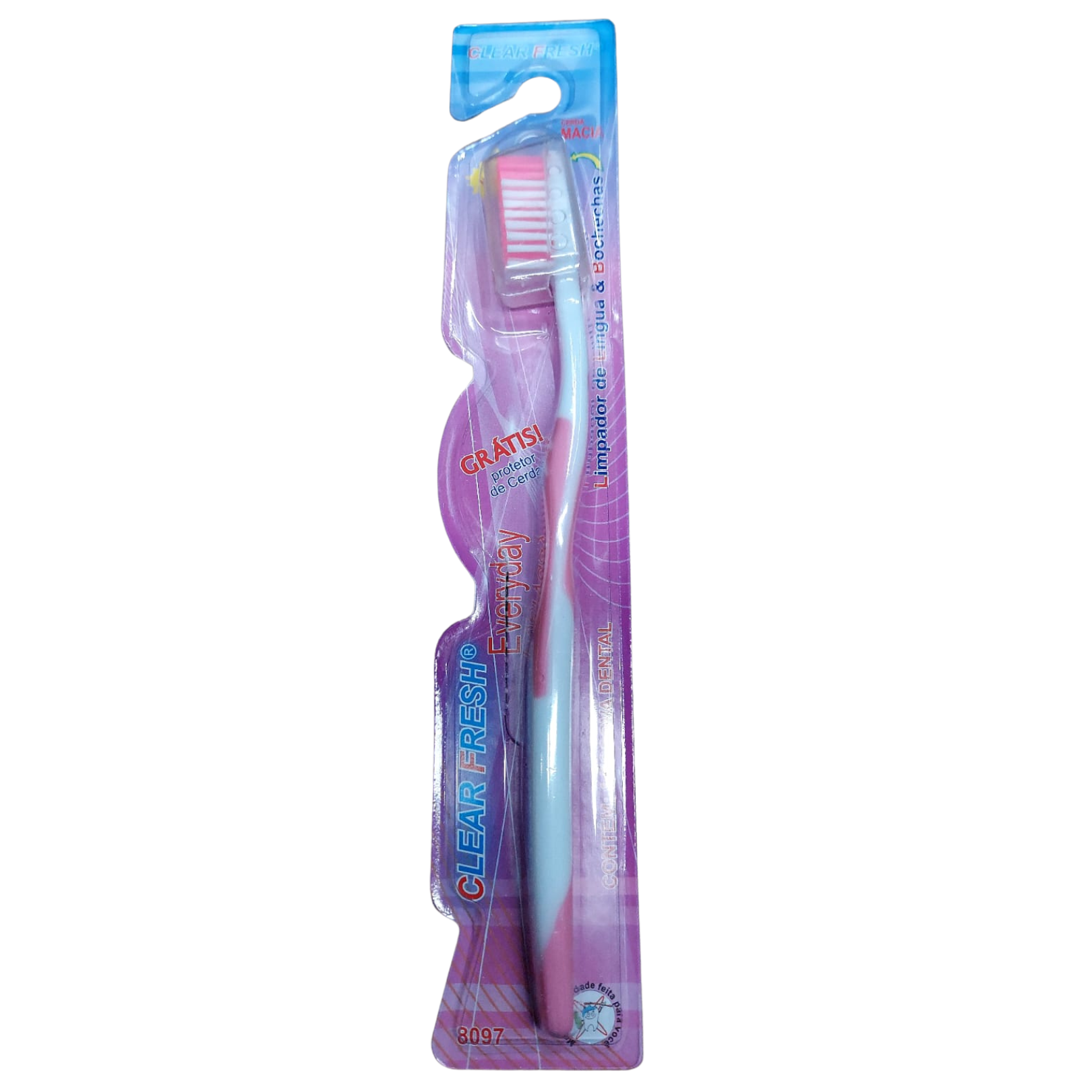 ESCOVA DENTAL CLEAR FRESH - 8097 - Rosa Imagem 1