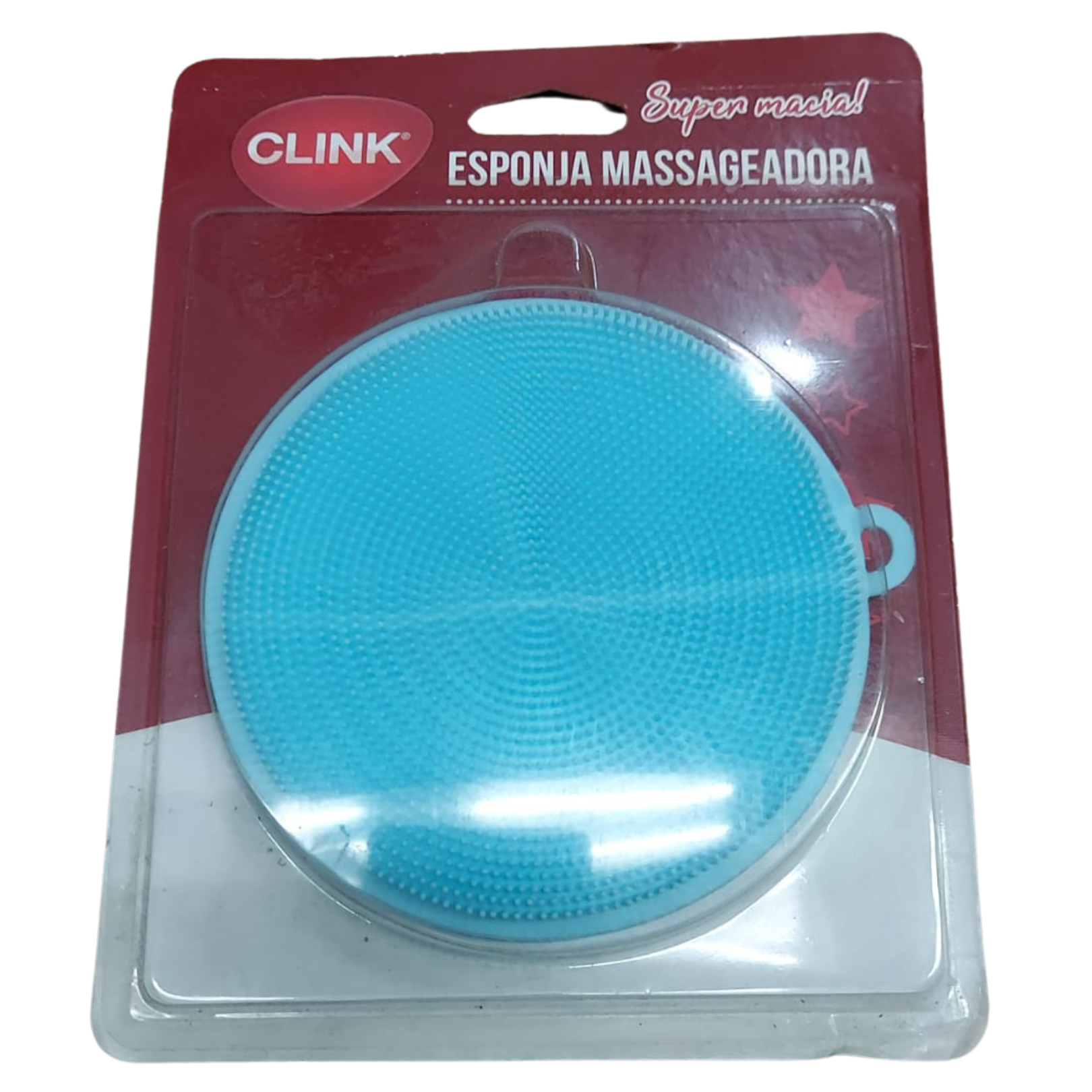 CLINK ESPONJA MASSAGEADORA DE SILICONE CK2006 - Circulo Azul Imagem 1