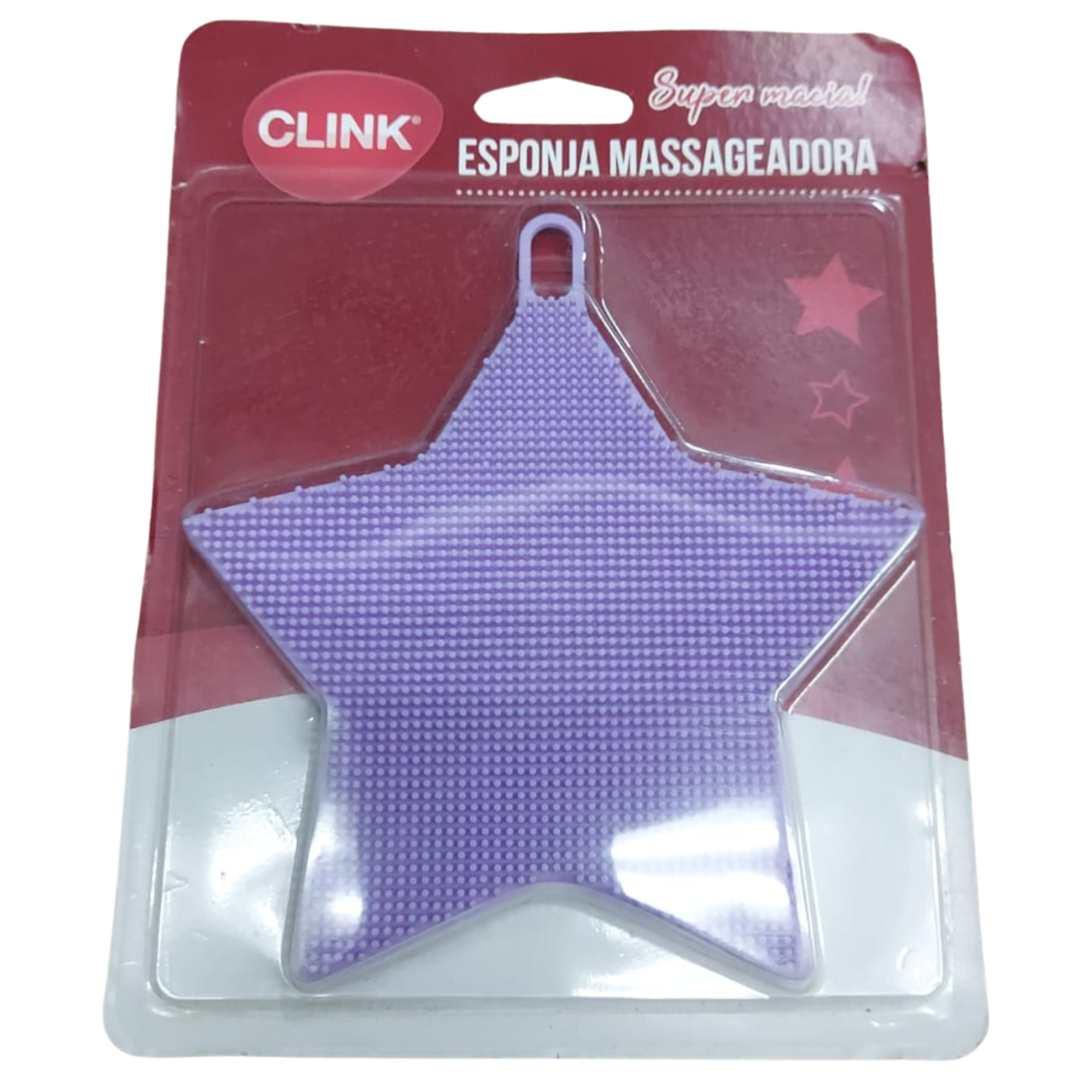 CLINK ESPONJA MASSAGEADORA DE SILICONE CK2006 - Estrela roxo Imagem 1