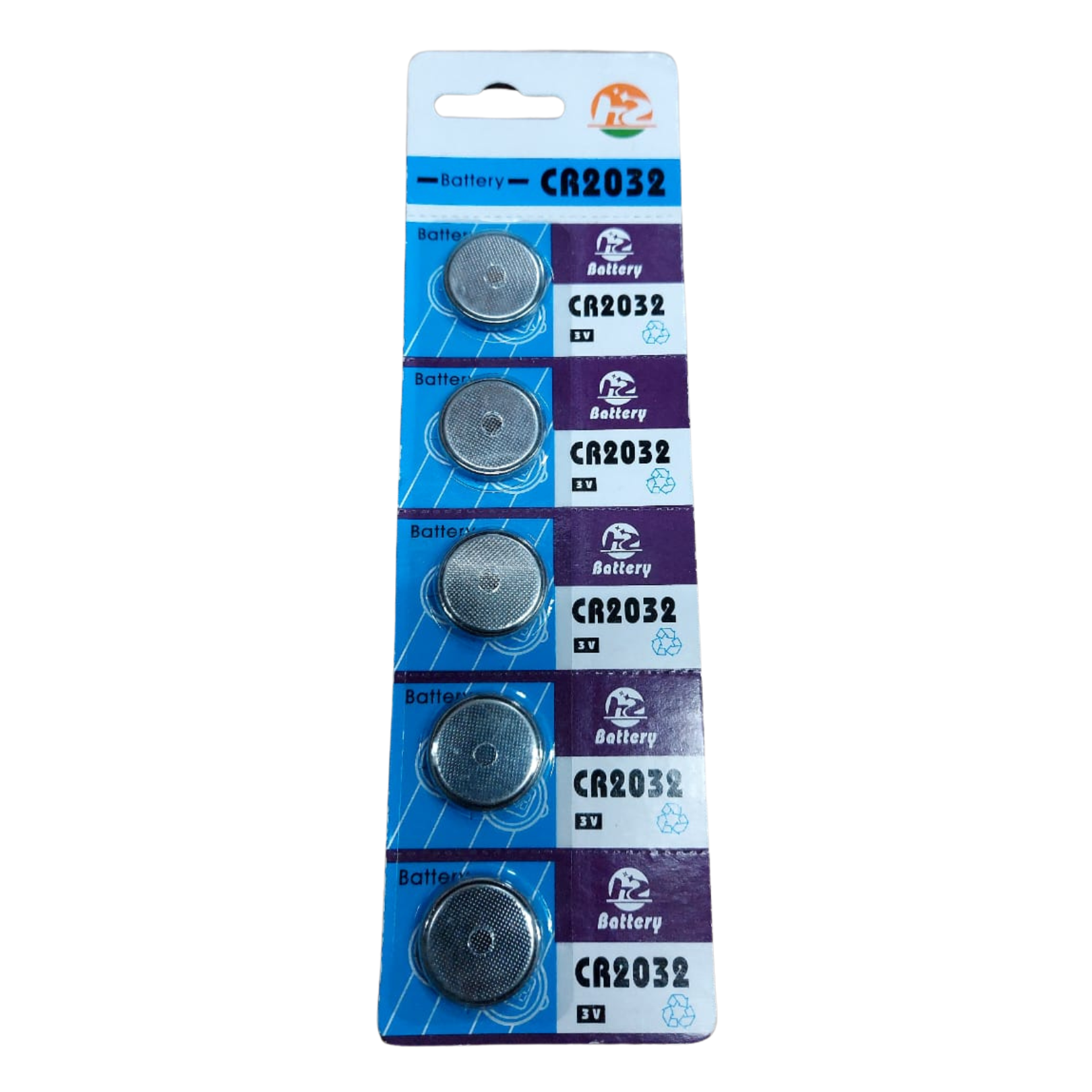 KIT COM 5 BATERIAS MOEDA BOTÃO LÍTIO 3V CR2032, H2 BATTERY Imagem 1