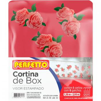 CORTINA  BOX VISOR ROSAS 1,38 X 2,00 PERFETTO Imagem 1