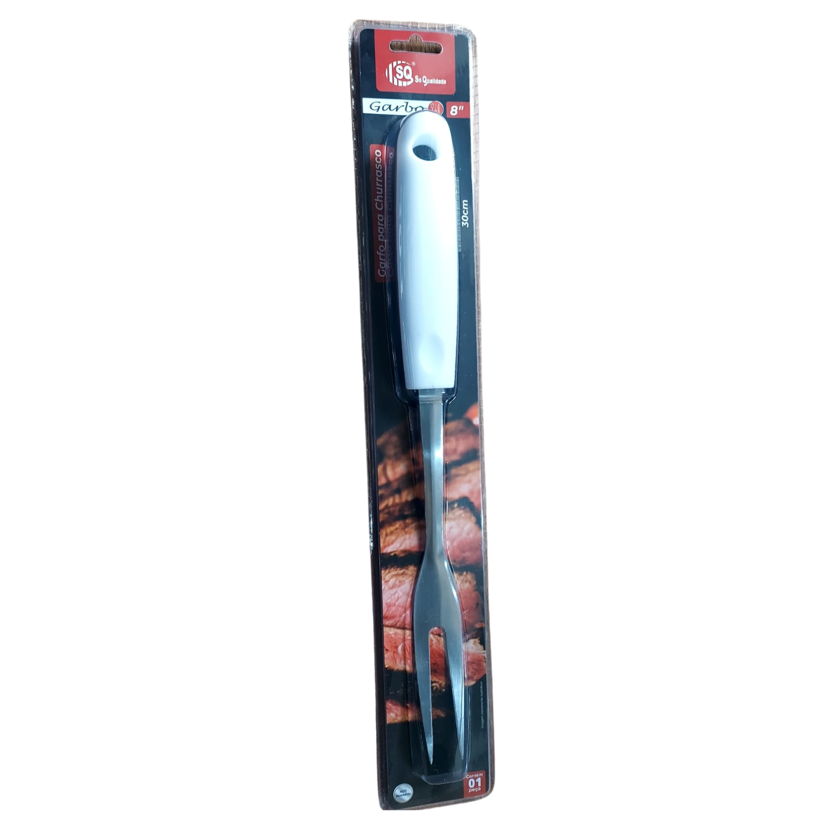 SQ GARFO DE INOX PARA CHURRASCO C/ CABO PLASTICO SQ2972 Imagem 1