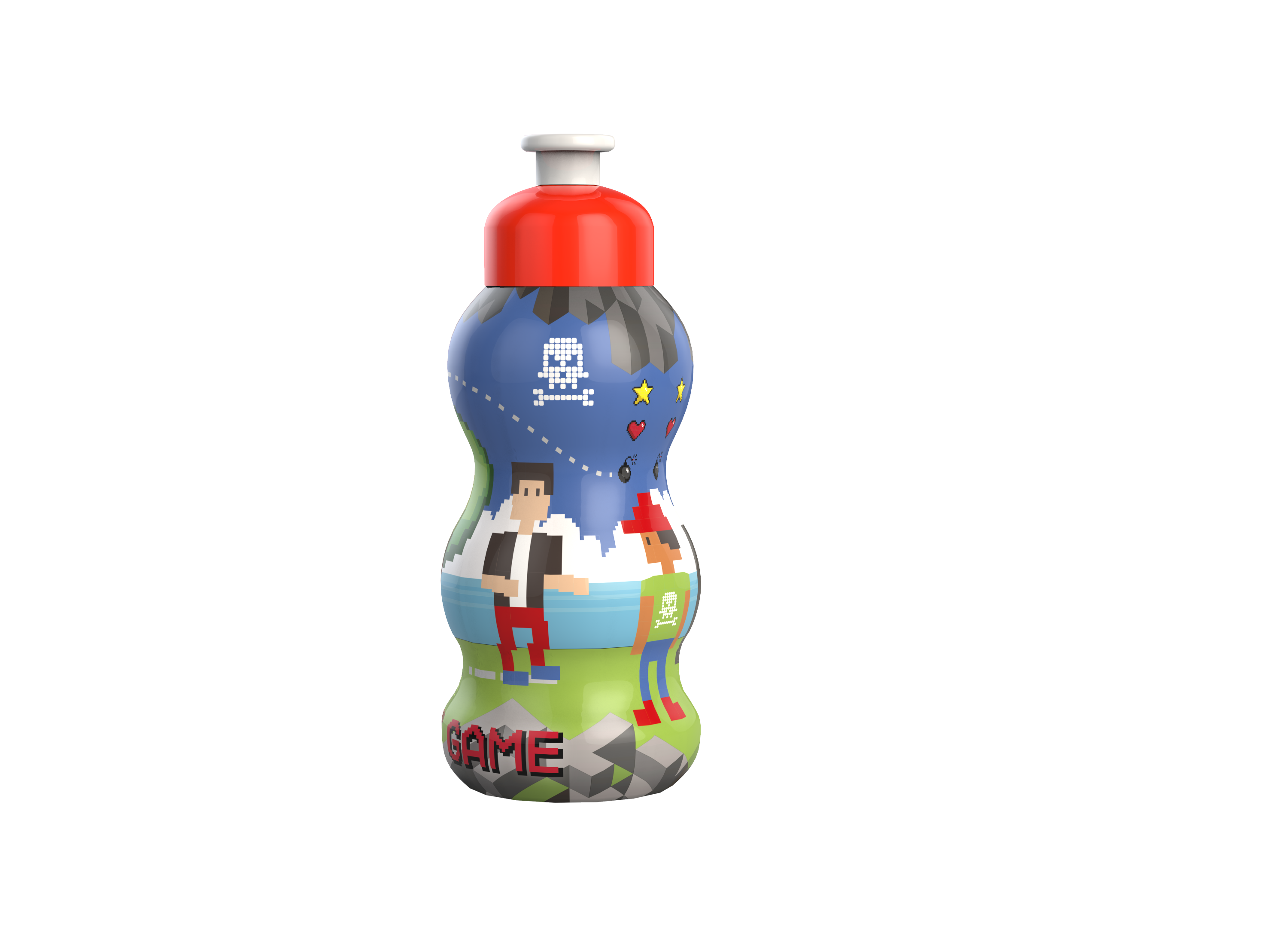 Squeeze Sleeve Video Game 300ml Panamby Plástico - Garrafa Ref. 170 Compacta e Prática Imagem 1