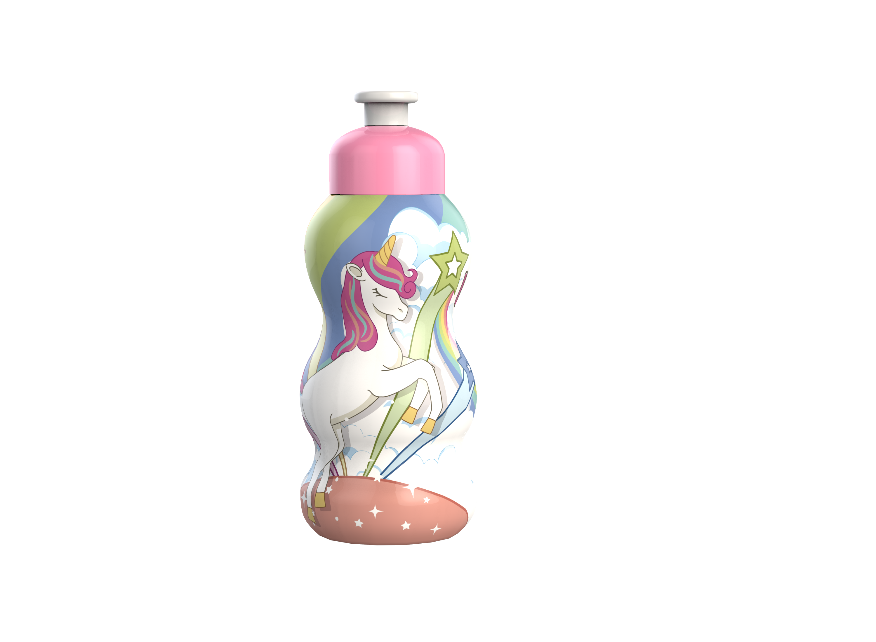 Squeeze Sleeve Unicórnio 300ml Ref. 175 - Panamby Plástico, Ideal para Crianças Imagem 1