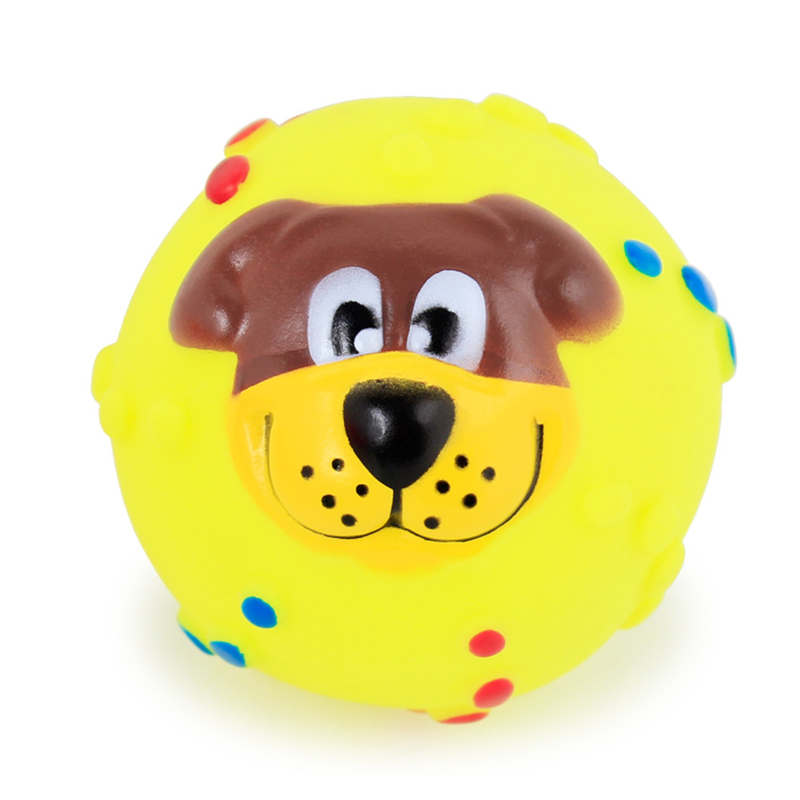 Brinquedo Pet Bola de Borracha com Rosto de Cachorro ZN0070 – Diversão para seu Pet Imagem 1