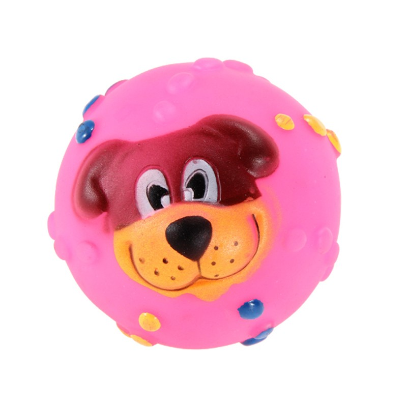 Brinquedo Pet Bola de Borracha com Rosto de Cachorro ZN0070 – Diversão para seu Pet Imagem 3