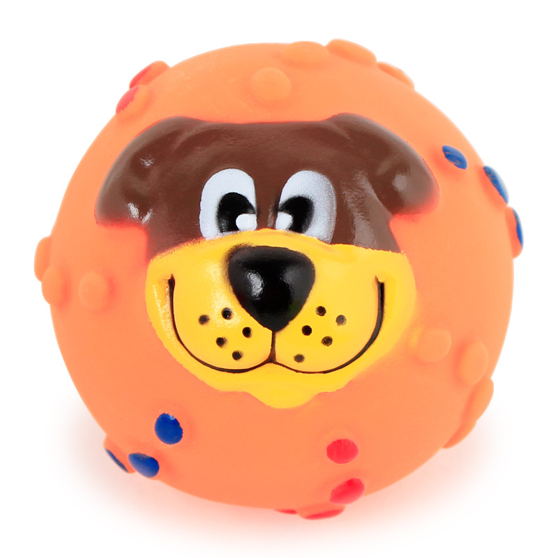 Brinquedo Pet Bola de Borracha com Rosto de Cachorro ZN0070 – Diversão para seu Pet Imagem 4