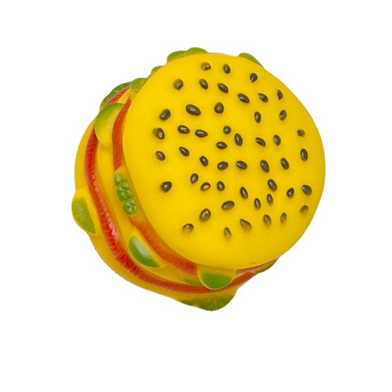 Brinquedo de Borracha em Formato de Hambúrguer - Diversão Garantida ZN0082 Imagem 1