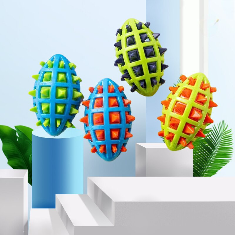 Brinquedo de Borracha Bola Futebol Americano com Espinhos Ref. ZN0084 Imagem 1