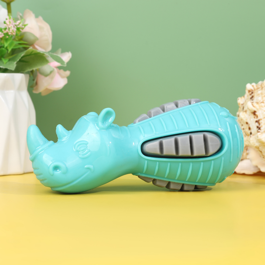 Brinquedo de Borracha Rinoceronte - ZN0093, Divertido e Resistente para Pets Imagem 3